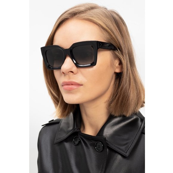 Celine Black Gradient Square Sunglasses main image 8